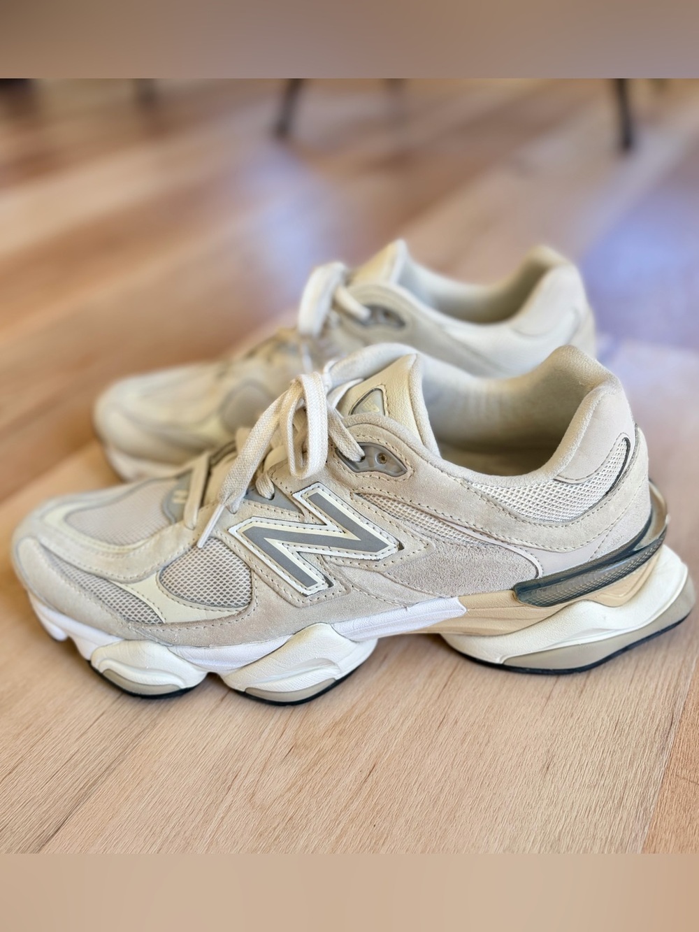 New Balance 9060 Cream Sea Salt Moonbeam Running Sneakers Size 7.5 M | 9 W